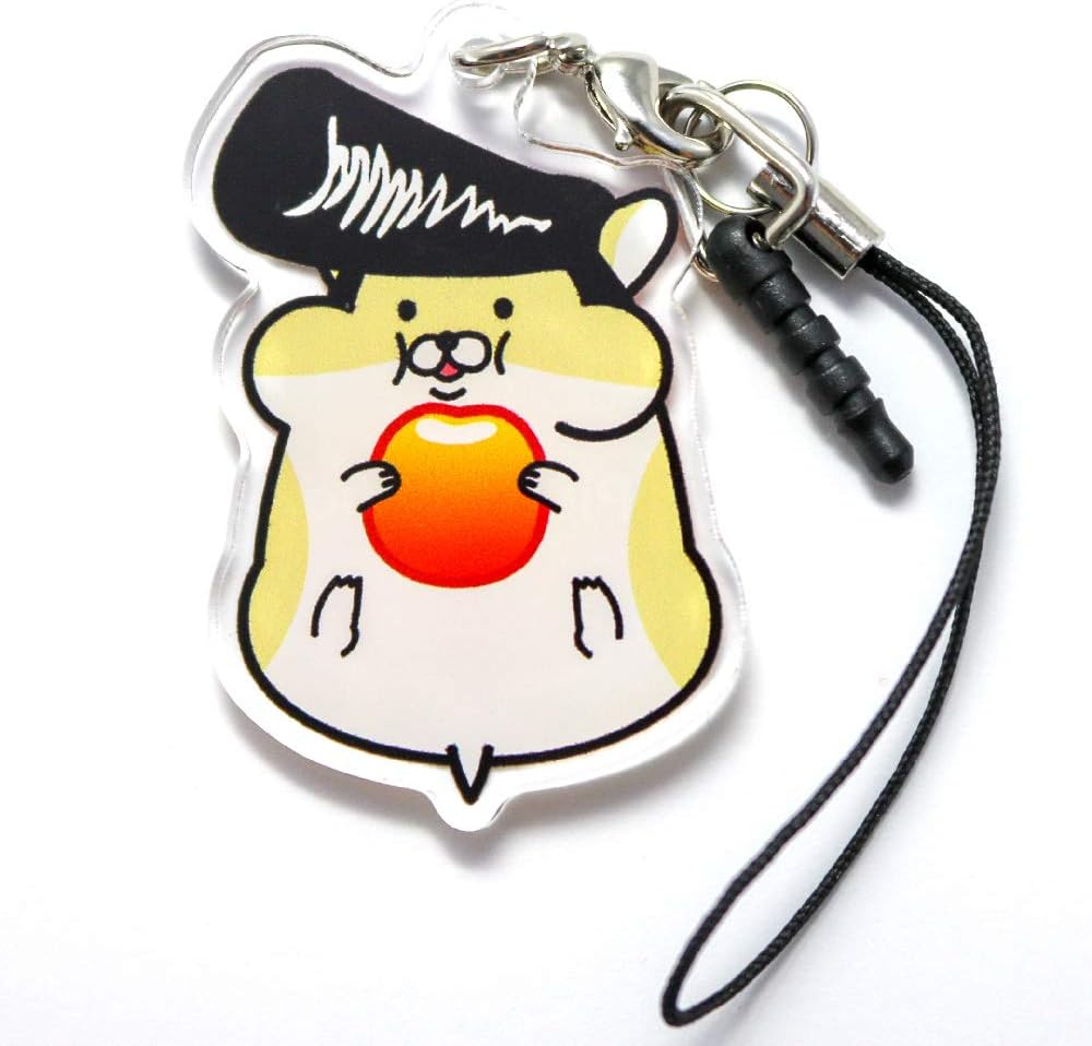 Amazon ヤンキーハムスター アクリルストラップ おやつシリーズ 3種セット カニカン イヤホンジャック マツバ アニメ 萌えグッズ 通販