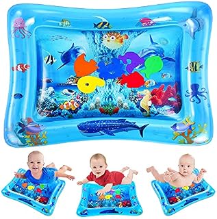 VATOS Tummy Time Water Mat Inflatable Baby Water Play Mat for Kids Perfect Sensory Toys for Baby Early Development Activity Centers for Infants & Toddlers 3 6 9 Months Newborn Girls Boys