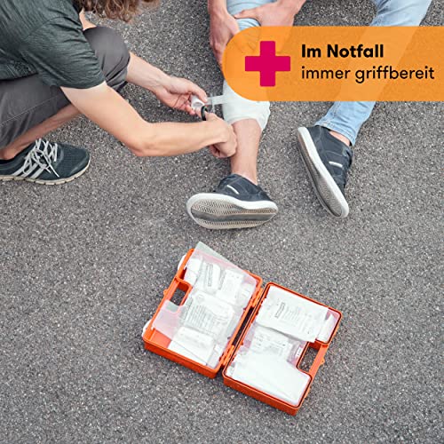 2x Erste Hilfe Kasten mit Inhalt nach neuer DIN 13157:2021 I Verbandskasten inkl. praktischer Wandhalterung, 5x Aufkleber & Plombe I Erste Hilfe Koffer für Betriebe, Einrichtungen & Zuhause - Image 8