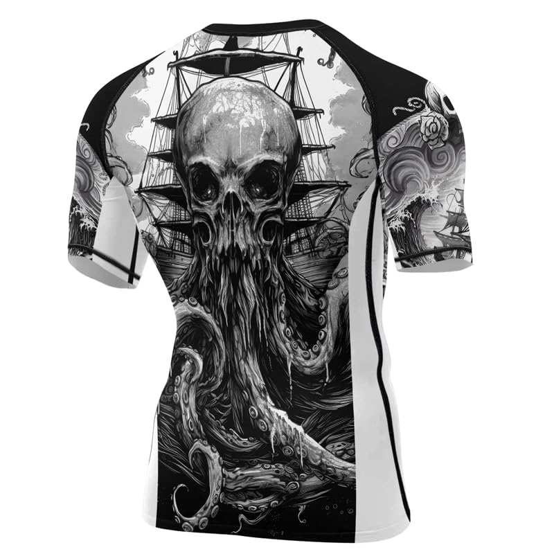 Kraken Compression Shirt Short Sleeve Baselayer Skins Rash Guard for MMA BJJ Jiu Jitsu3