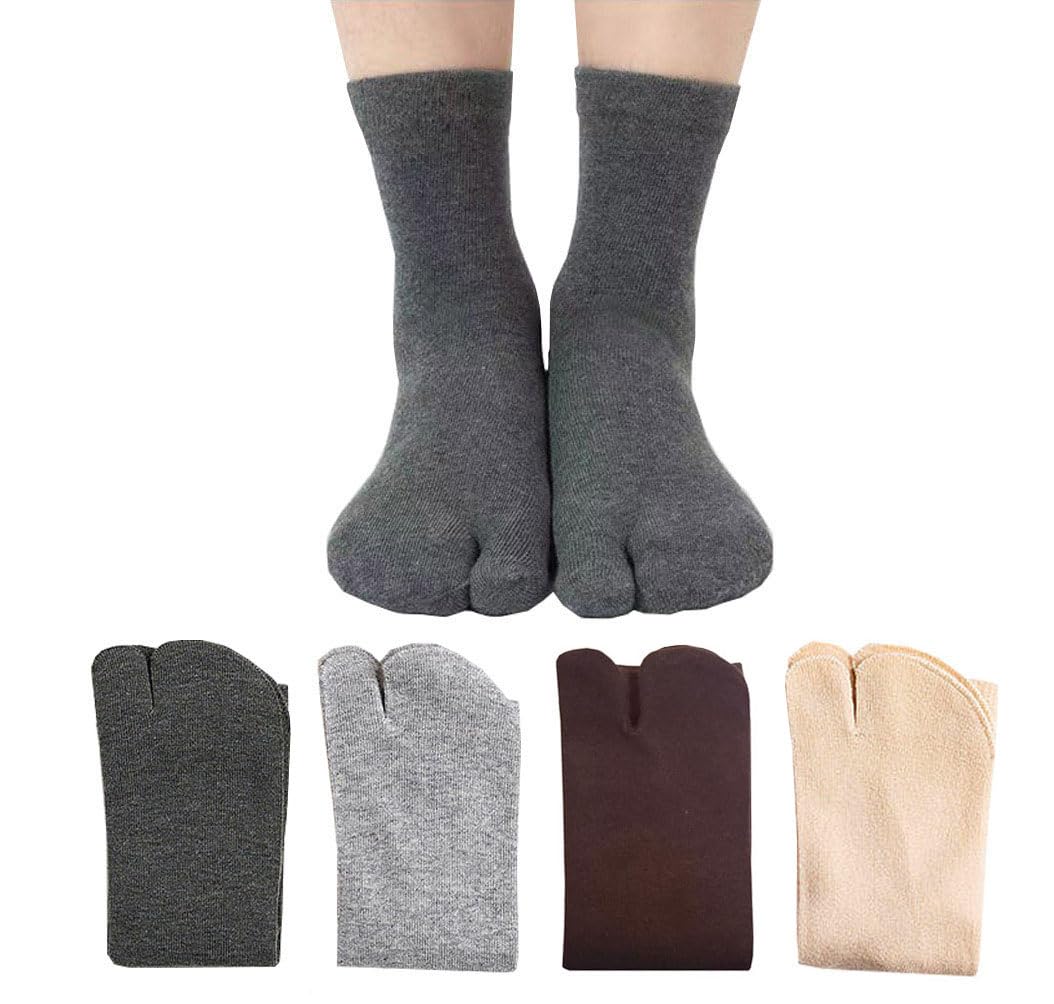 EforwestFlip Flop Socks Tabi Split Toe Socks Elastic Cotton Tabi Socks for Men Women