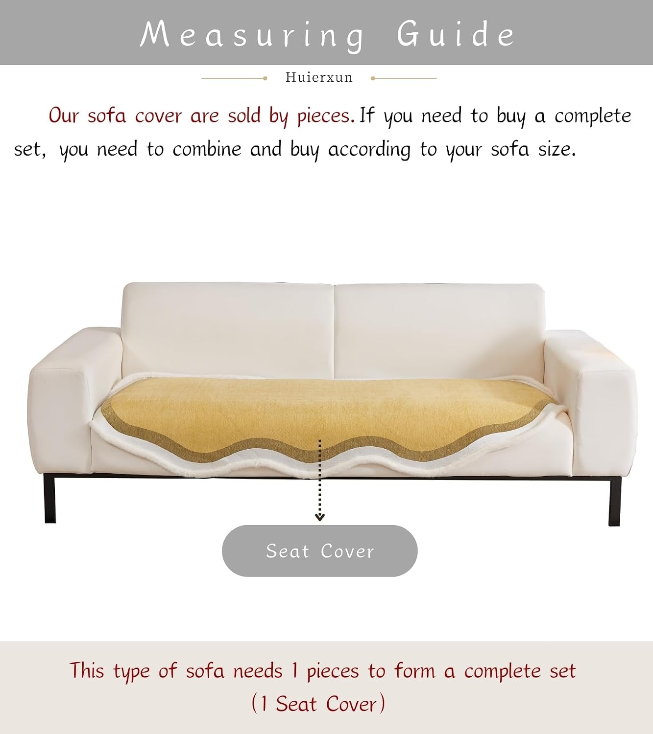 Irregular Chenille Sofa Cover Gradient Iridescent Sectional Couch Cover with Plush Edge Super Soft Anti-Slip Sofa Slipcovers Decorative Furniture Protector for Dogs Cats Pet (Yellow,36"x94")