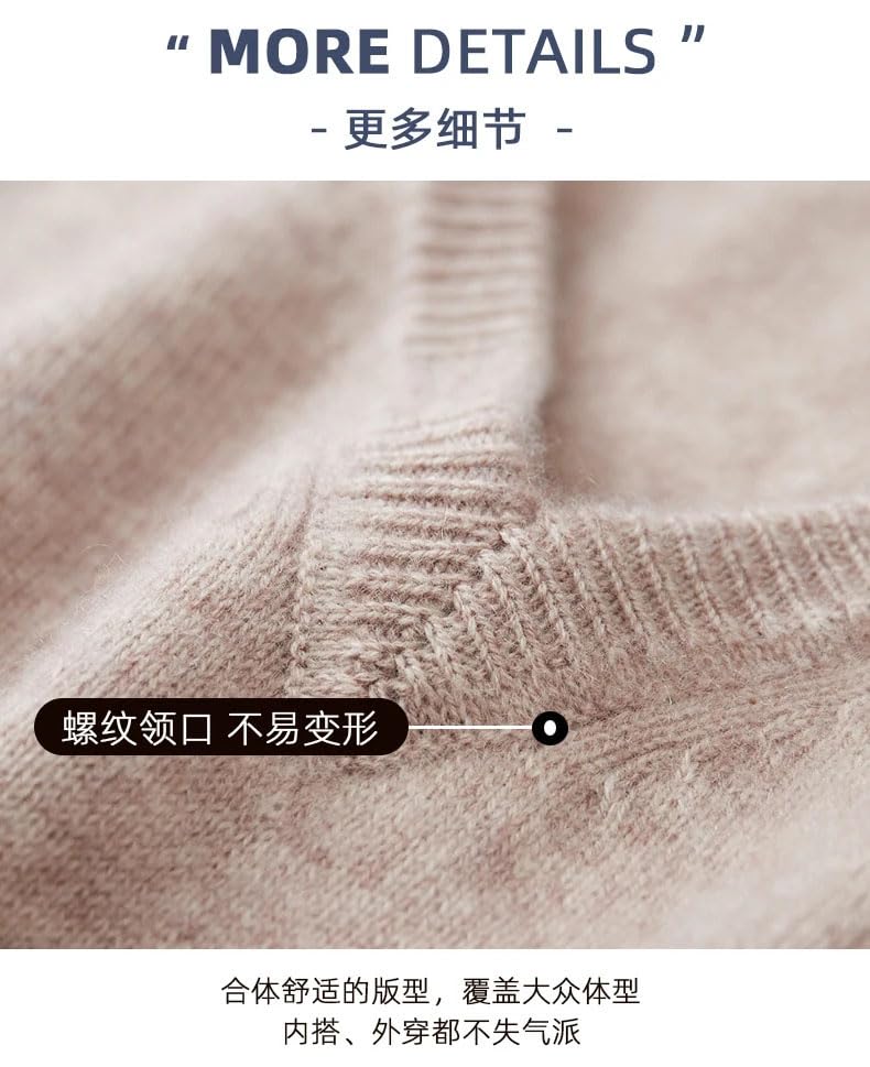 Men's Knitted Top Pullover V Neck Long Sleeved Sweater Solid Color Business Sweater2