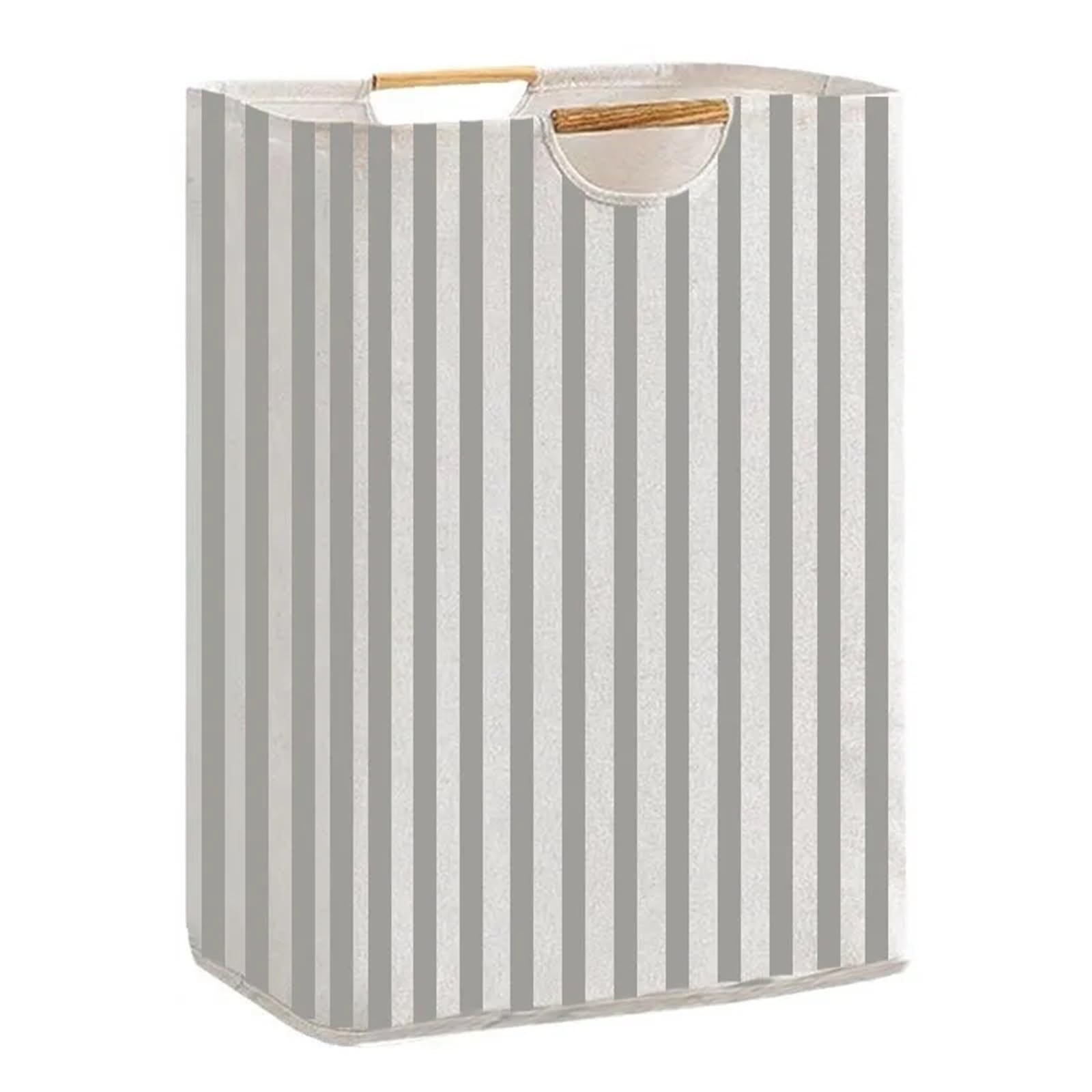 Large Laundry Hamper With Handles Freestanding Tall Dirty Clothes Basket For Bedroom Bathroom Dorm Baskets(Stripe color)