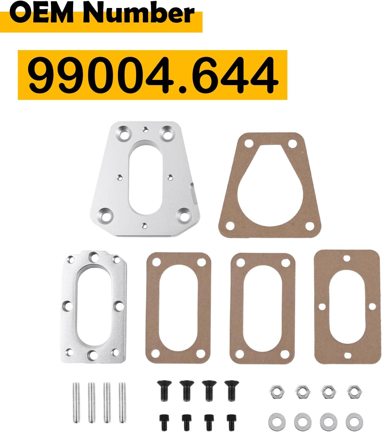 Aluminium Carb Adapter Kit 99004.644 Compatible with Nissan D21 Hardbody 1986-1989 Z24i TBI Engine, Carburetor to TBI Conversion Mounting Bracket