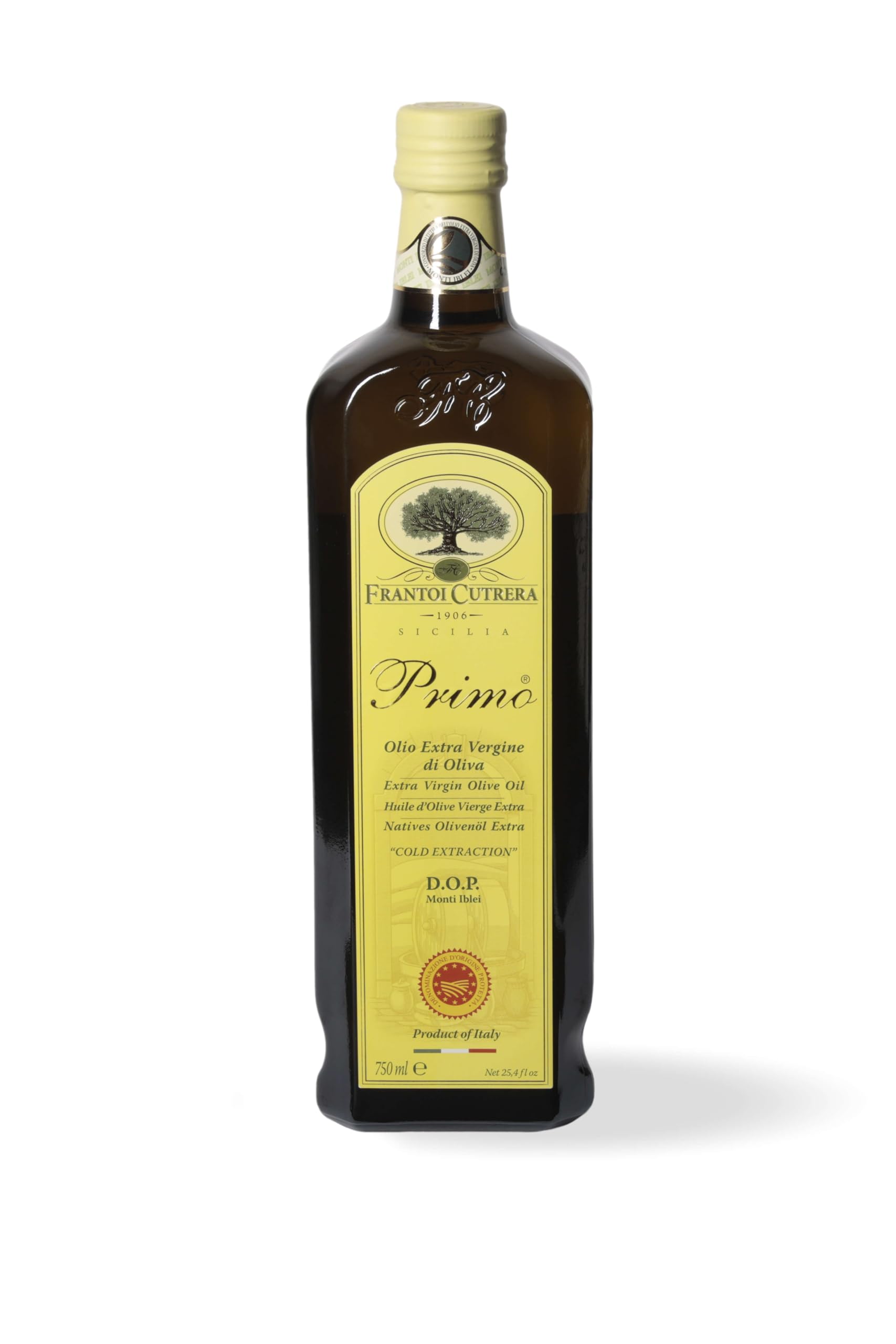 Frantoi Cutrera - Primo DOP - Olio Extravergine di Oliva - Bottiglia Singola - 0.75 l