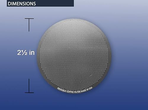 Miniatura 4 de GOLDTONE Filtro de café de disco reutilizable de acero inoxidable para cafeteras Aero Press y cafeteras, incluye cuchara de 1 onza y cepillo