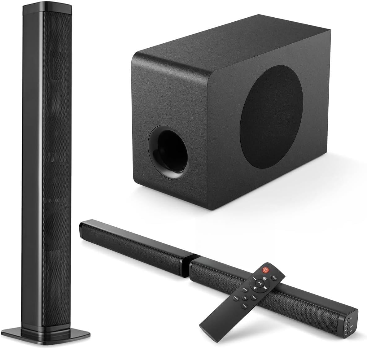 Soundbar 2.1 Canais 3D Subwoofer Incluso HDMI Bluetooth Home Theater