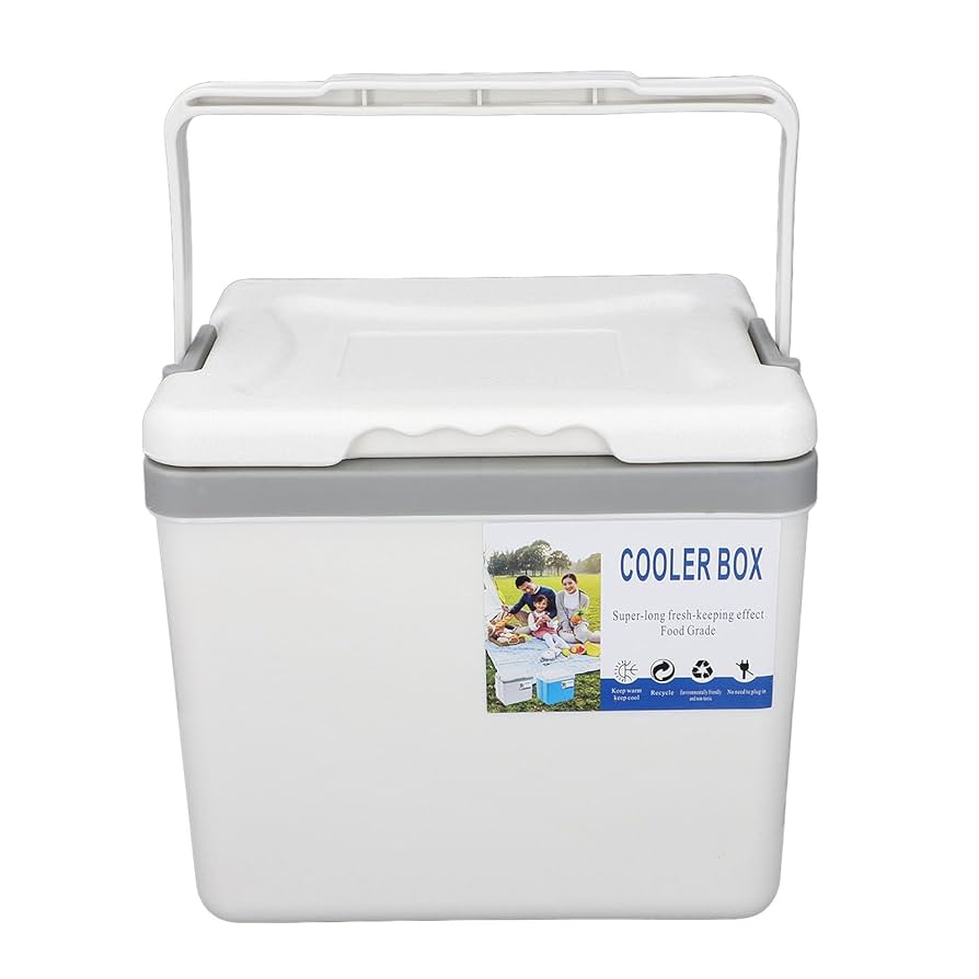 6L Camping Cool Box, Insulated, Portable Hard Ice Box, Car Cooler, Ice Storage, Hard Cooler, Keeps Cold For Food, Drinks, Lunch, Beach Drinks