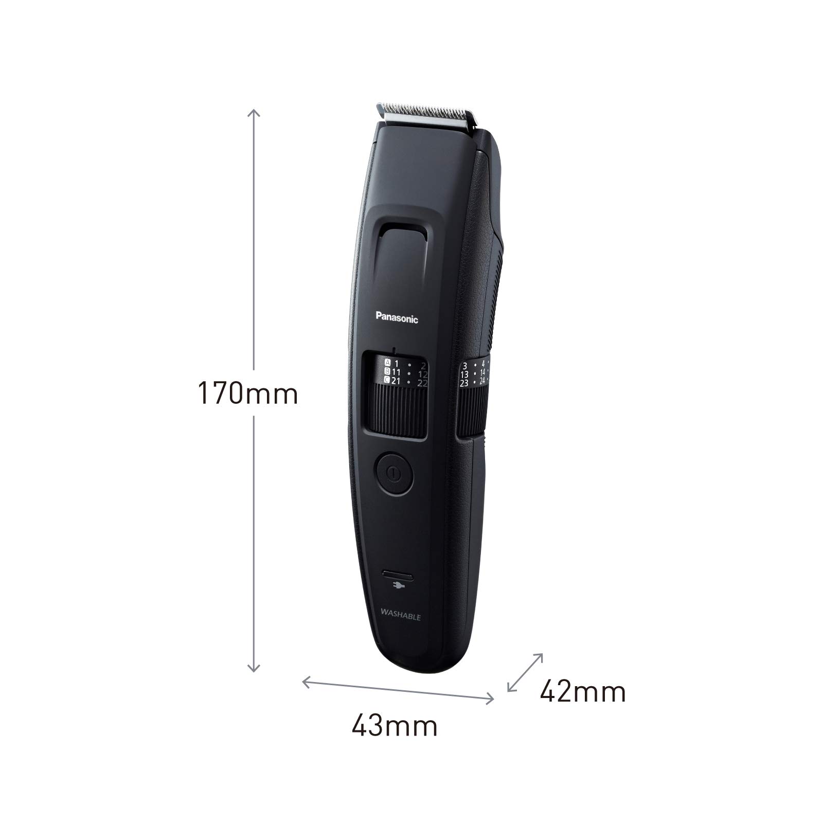 Panasonic ER-GB86-K503 - Recortadora Ideal Barbas Largas con Peine-Guía, 3 en 1 Cabello, Barba y Cuerpo