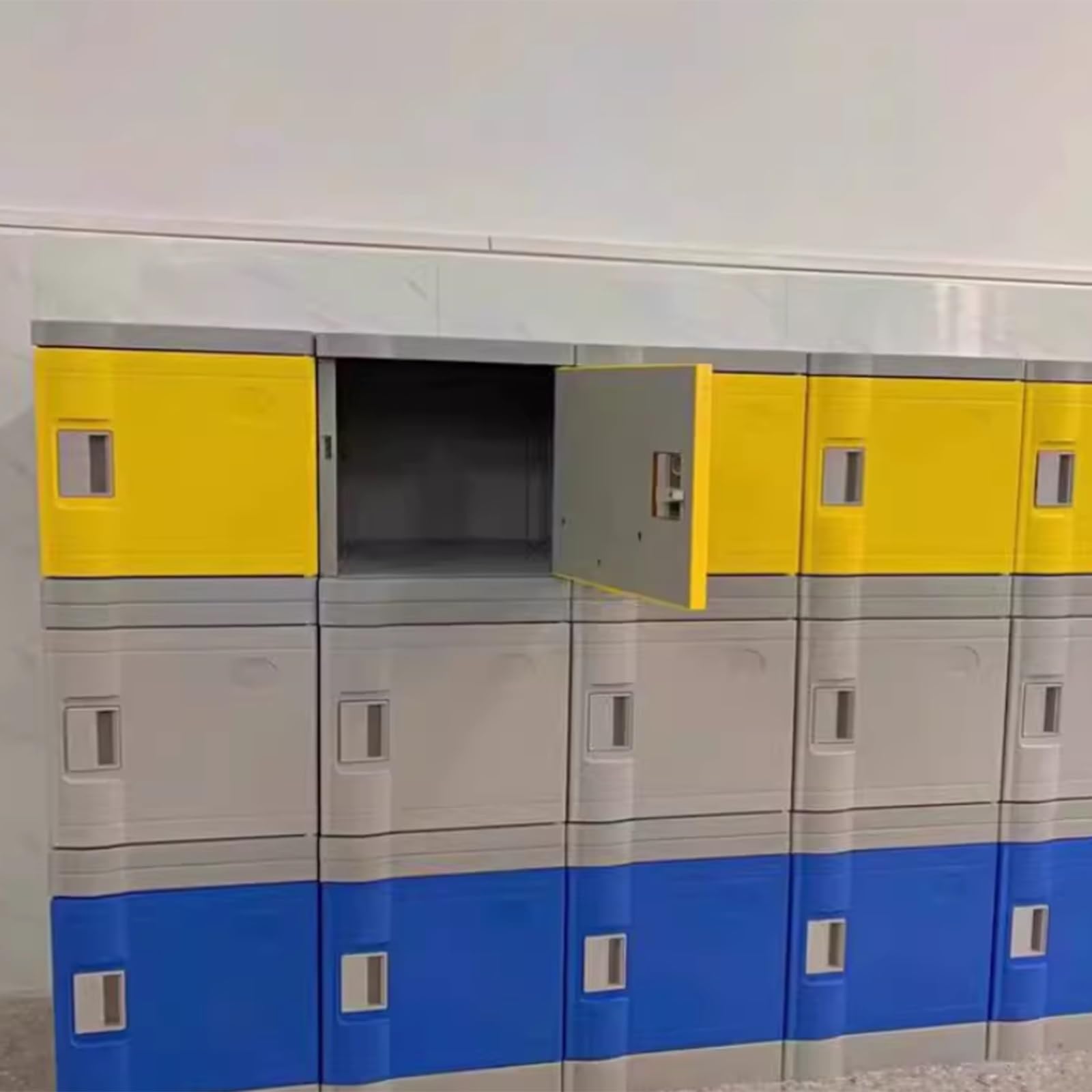 Armadietto Scolastico Con Serratura - Organizer In Plastica Con Sportello E Serratura A Chiave Per Ufficio, Azienda, Aule, Studenti, Zaini, Forniture(Yellow,31 * 30 * 40cm)