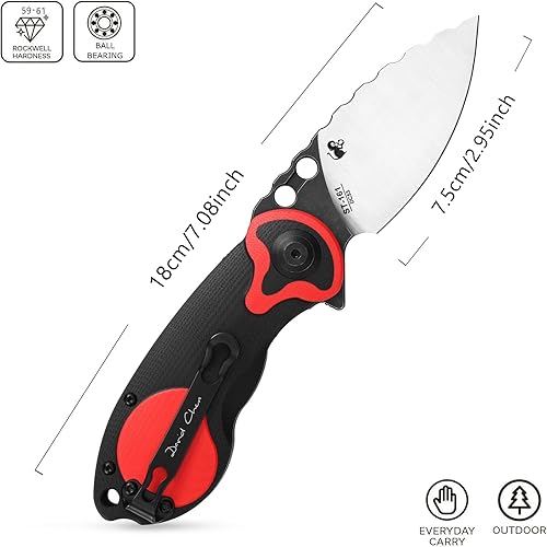 Miniatura 2 de Sitivien ST161 - Cuchillo de bolsillo plegable, hoja de acero DC53 con mango G10, cuchillo de herramienta EDC de la serie del zodiaco chino para