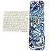 Marbled Blue Art Glass Mezuzah - Gift Box and Non-Kosher Scroll Included - Hand Made in USA