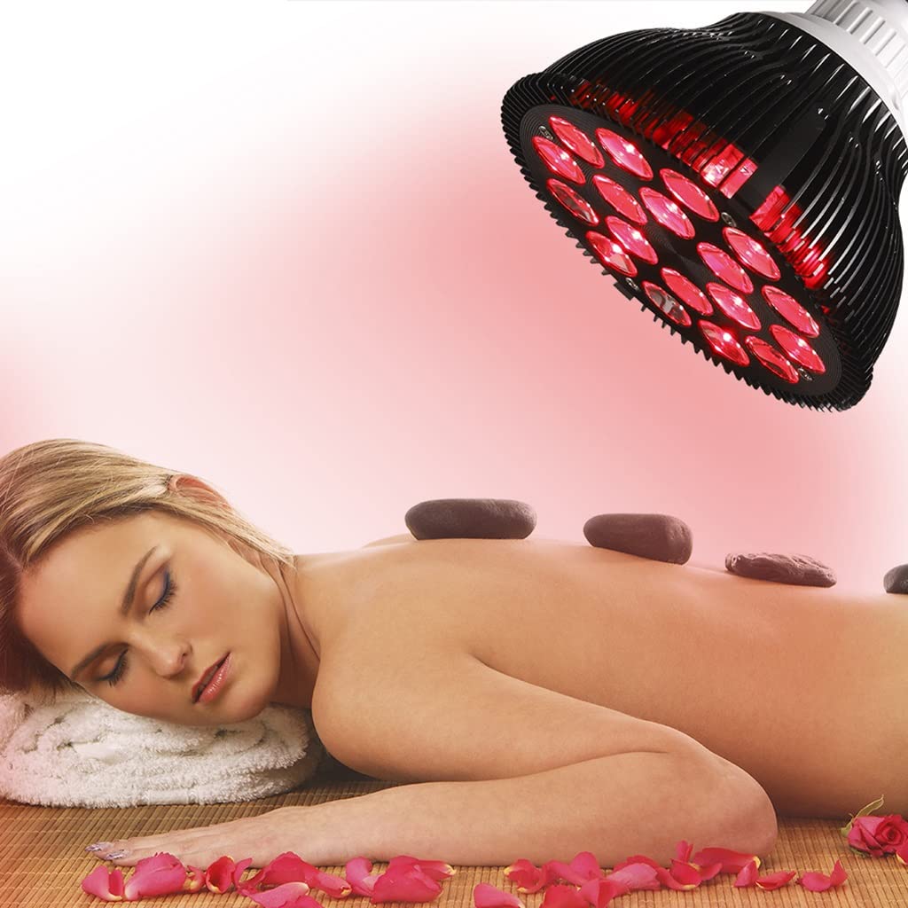 Terapia de Luz Roja, Bombilla de Terapia de Luz Infrarroja LED de 54W, Lámpara Combinada Infrarroja de 660nm 850nm, para la Cara, la Salud de la Piel, El Alivio del Dolor (Color : 1pcs)