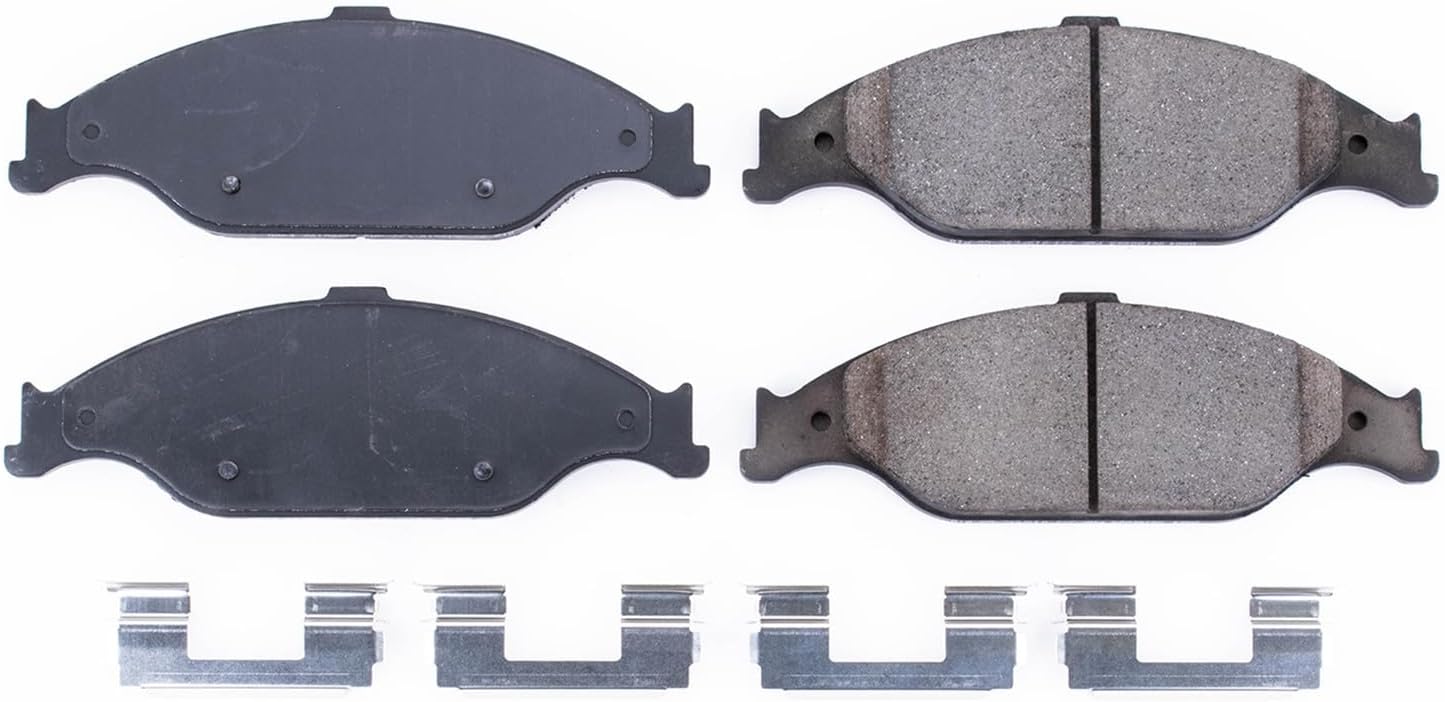 Power Stop Front Brake Kit For Ford Mustang 1999-04 - Ceramic Brake Pads With Installation Hardware, 17-804