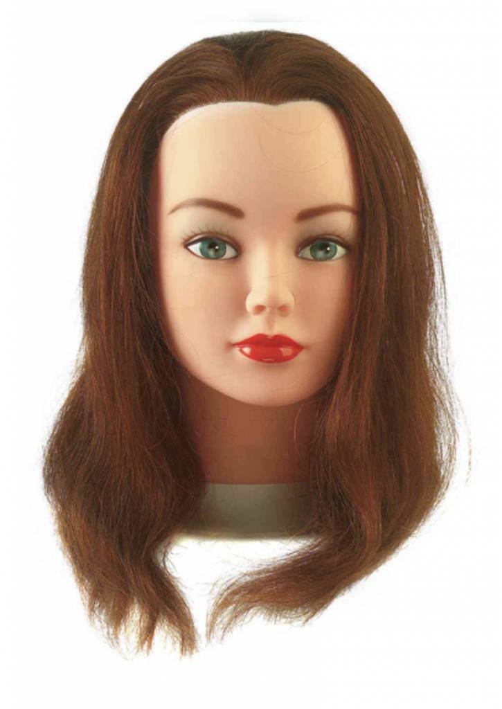 Tête à coiffer Sibel Cathy châtain clair 15-40 cm
