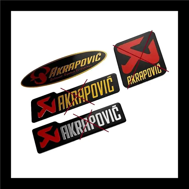 Plaque Aluminium Akrapovic Haute Température pour Silencieux Auto Moto - Cartouche Akrapovic