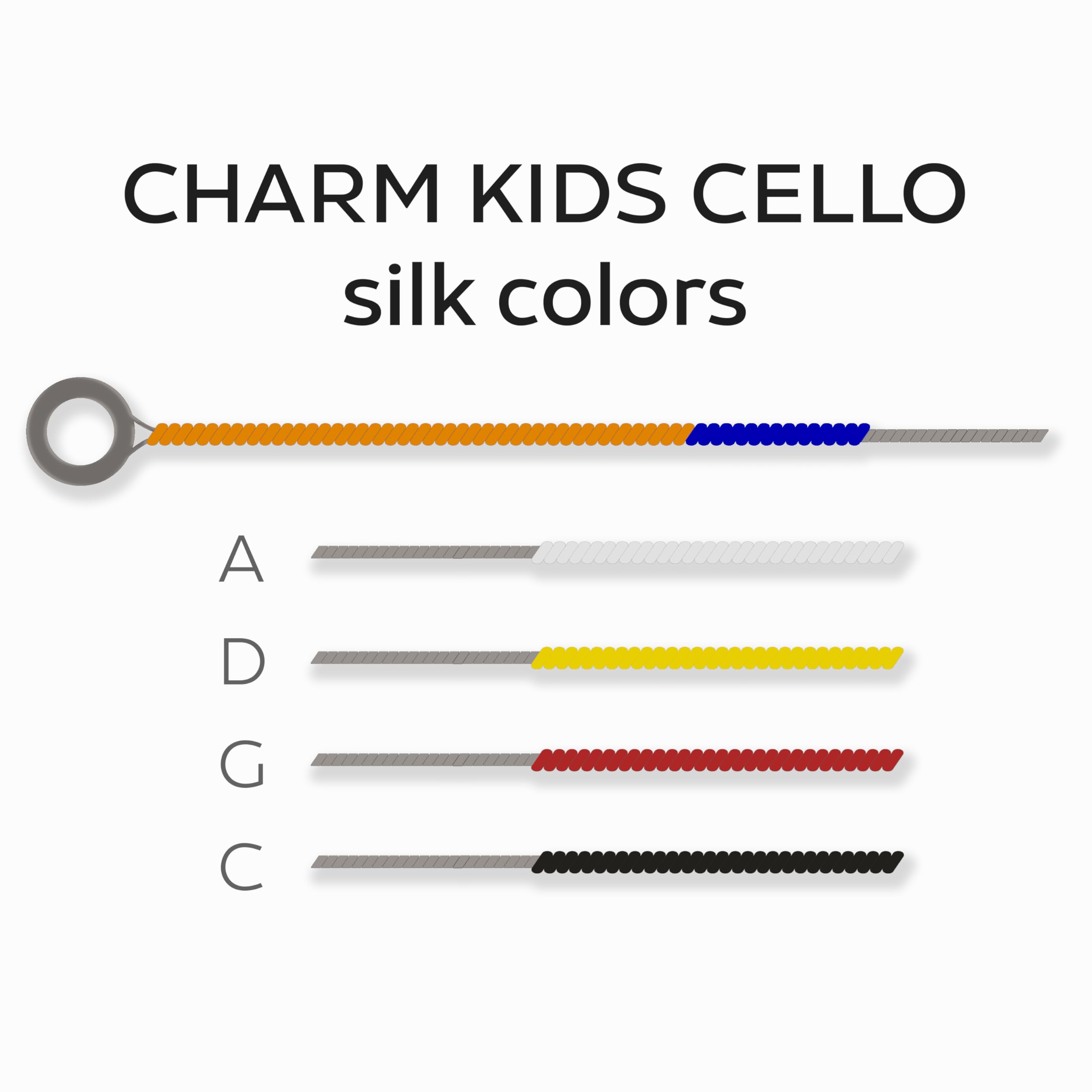 For-Tune - Cuerda cello For-Tune Charm 1ª La acero Medium 1/4 - ACCCECH114