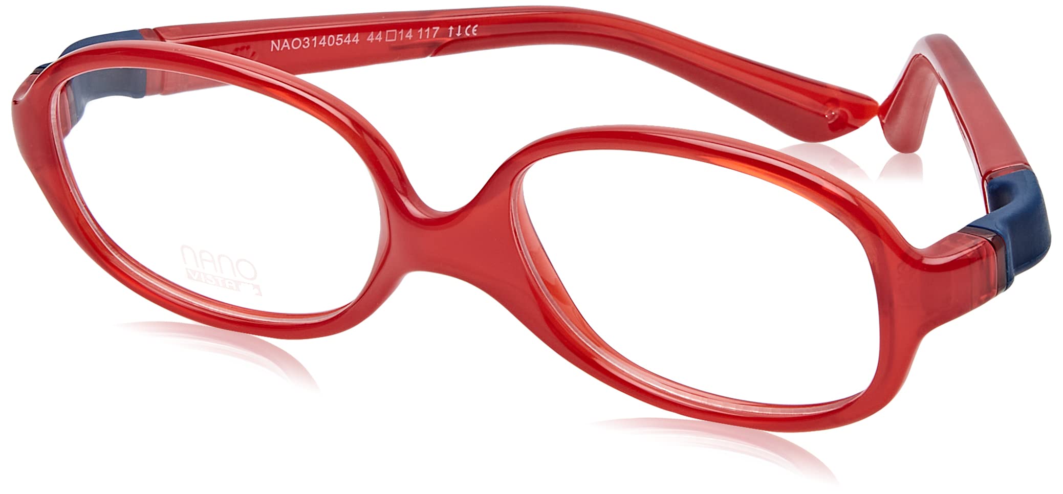 GAFAS NANO OPTICAL - CLIPPING 3 0_4-6 AÑOS C: ROJO CRISTAL/MARINO/44x14x117 Cura della persona e salute
