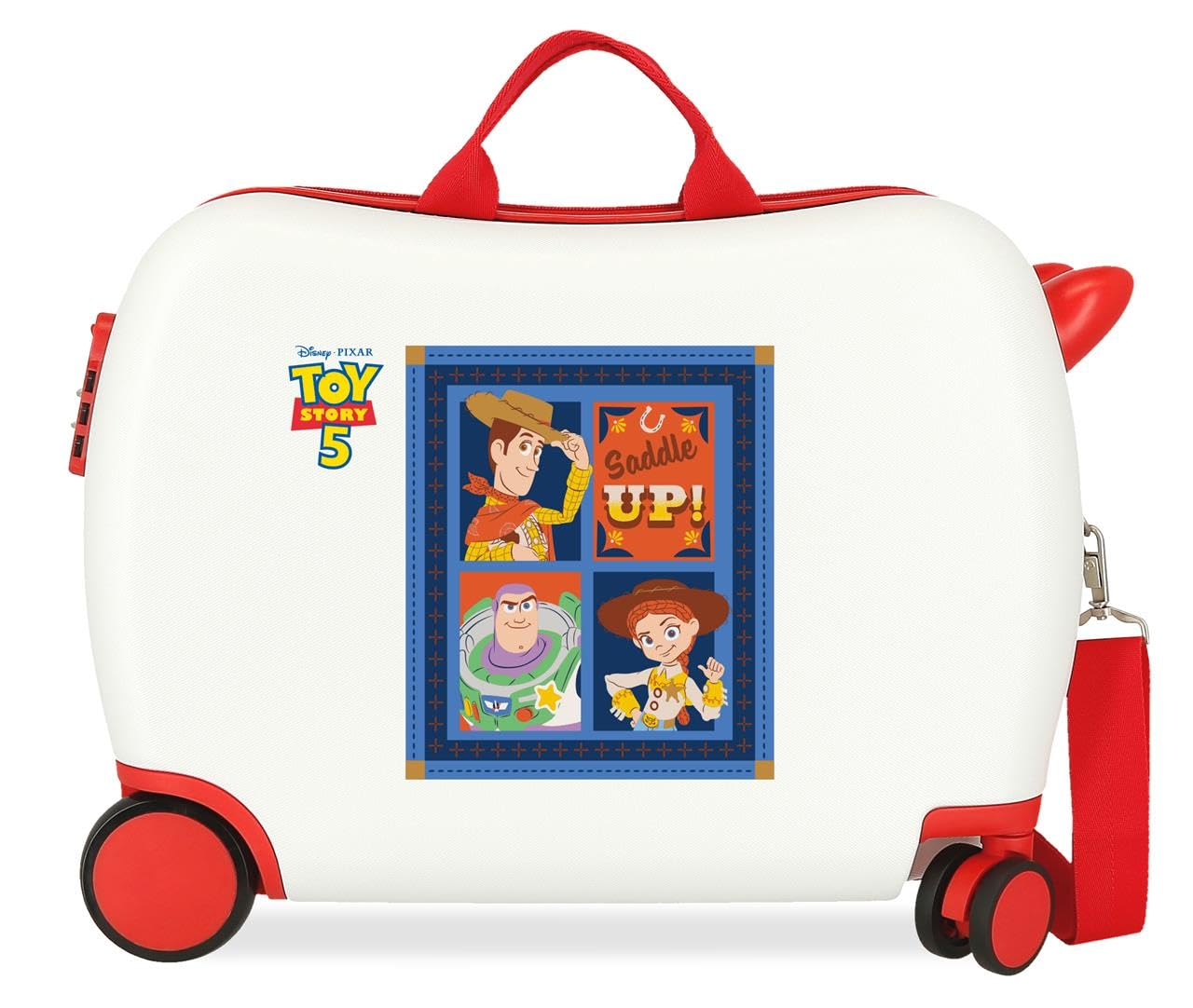 Joumma Disney Toy Story Walizka dziecięca biała 50 x 38 x 20 cm sztywne tworzywo ABS boczne zapięcie szyfrowe 34L 2,1 kg 2 podwójne koła bagaż podręczny