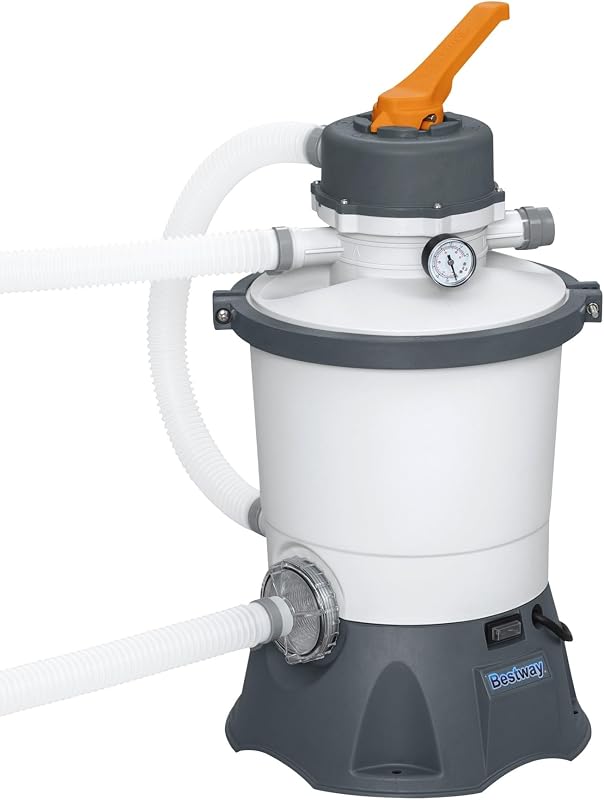 58516E Flowclear 800 Gallon Sand Filter Pool Pump for Above Ground 300 to 4,800 Gallon Swimming Pools, (Sand Sold Separately)