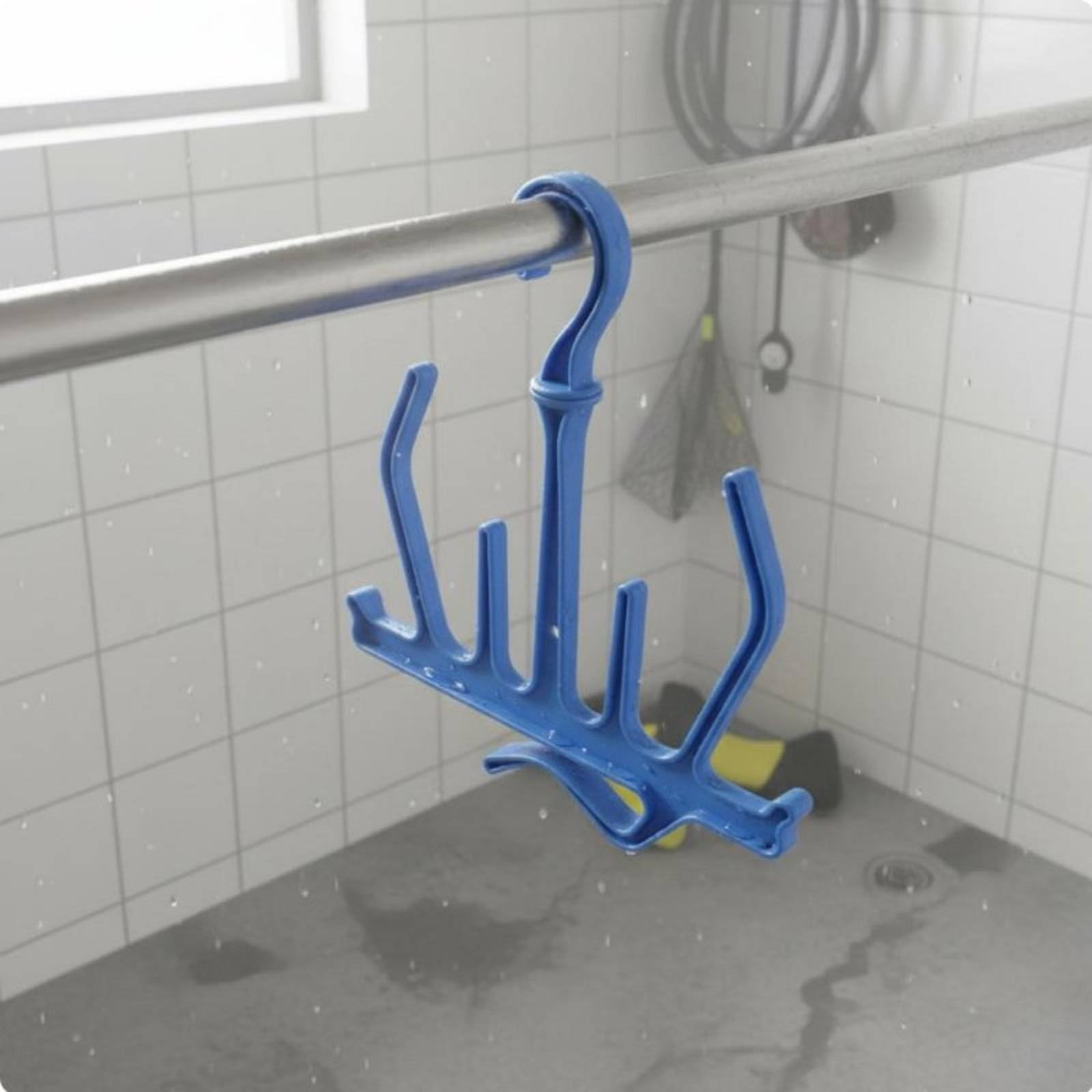 PP Hanger Cintre Plongée Support Combinaison Porte-Accessoires Corps Large Préserve la Forme Polypropylène Haute Résistance Rotation 360° Drainage, Bleu