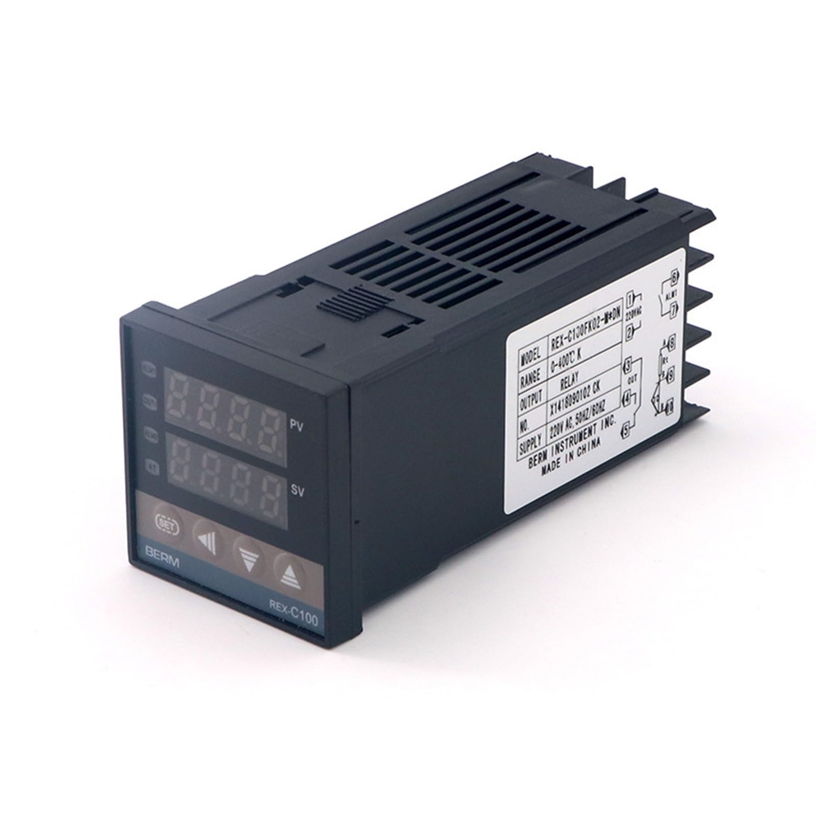 Termostato REX-C100 M DN termostato Inteligente Interruptor Controlador de Temperatura Ajustable de Alta precisión (Size : REXC100FK02-M*DN CK 220V)