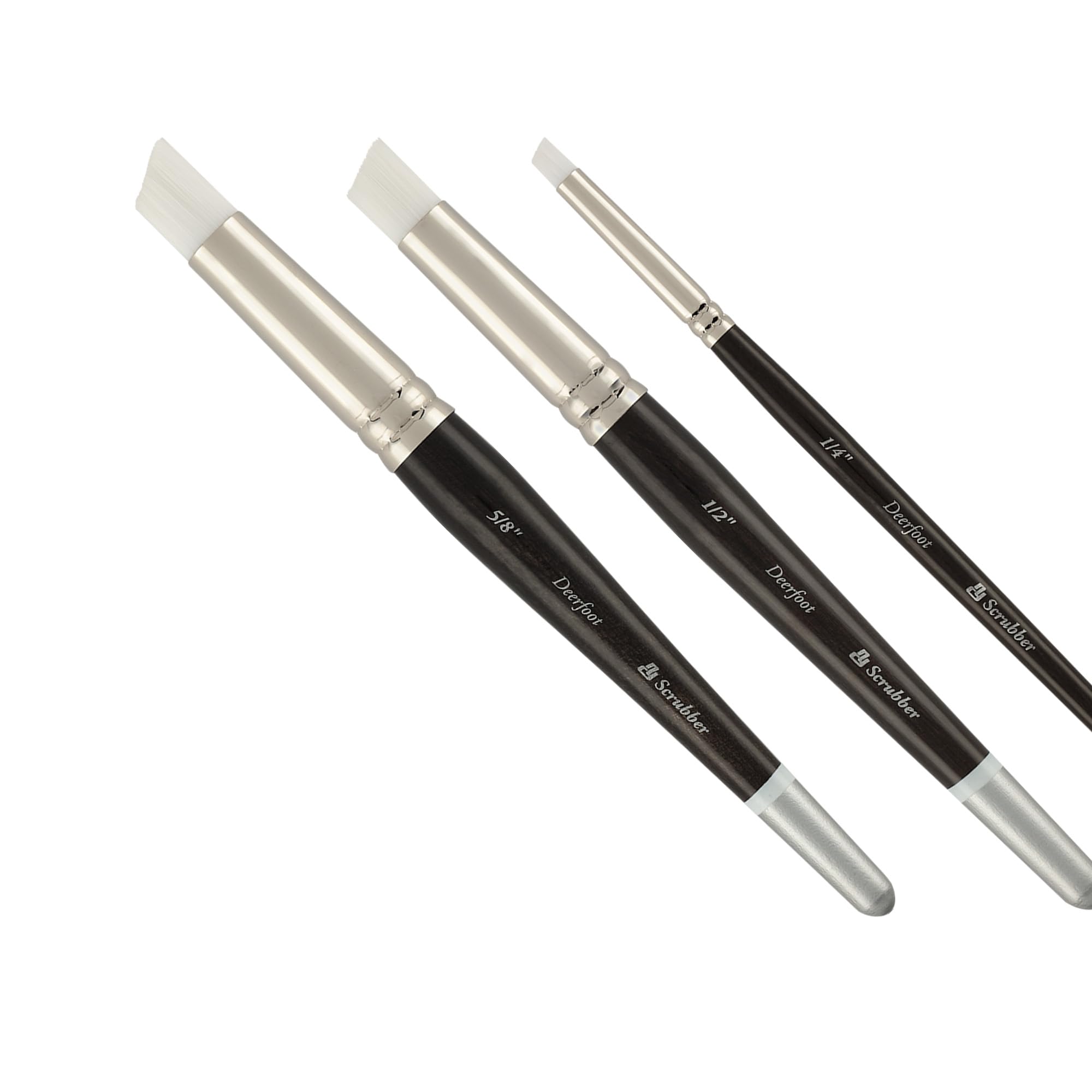 New York Central Stiff - Set di 4 pennelli per acquerello, a forma di piede