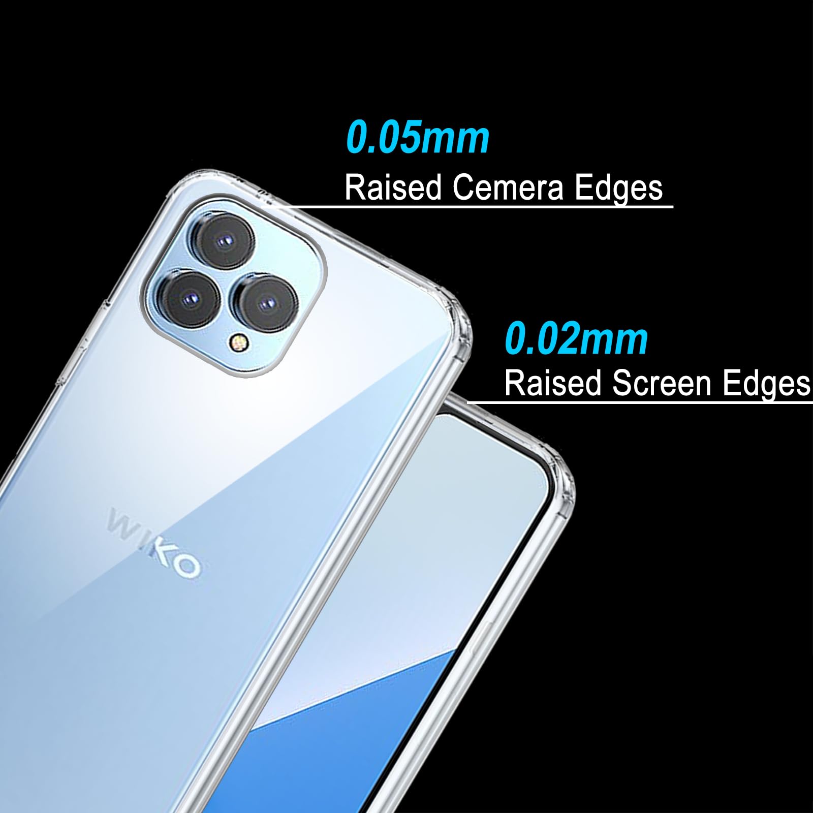 LYJERRY Custodia per WIKO T60 Pellicola Vetro Temperato per WIKO