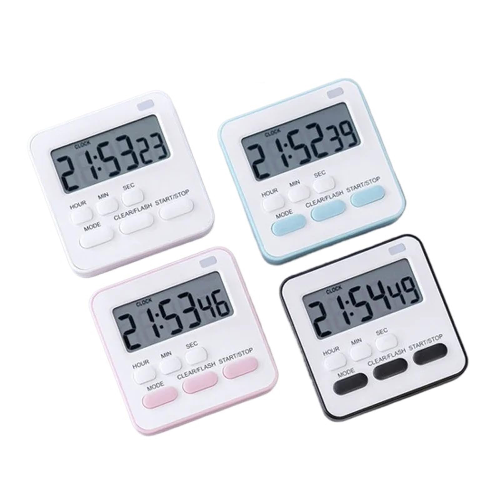minutnik, With Light Timer Cooking Kitchen Sport Study Game With Magnetic Countdown Alarm Clock(Pink)