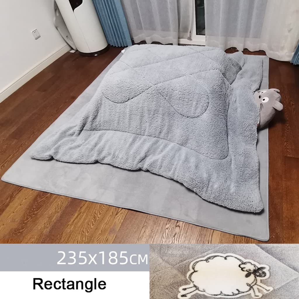 Tavolini caffè Riscaldamento Invernale a Pavimento, Riscaldamento Kotatsu, Tappetino Multifunzionale Basso, Trapunta Grigia, Un Regalo Caldo per La Famiglia (Colore : Grigio, Dimensioni : 75