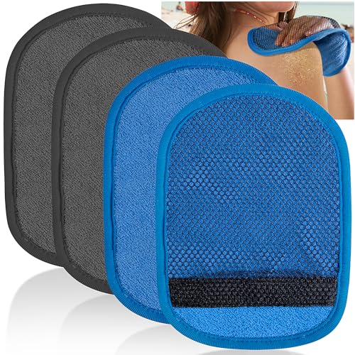 codree Beach Sand Mitt - 4 Pcs Soft Coral Fleece Sand Remover for Beach Activities, Volleyball, Sandboxes