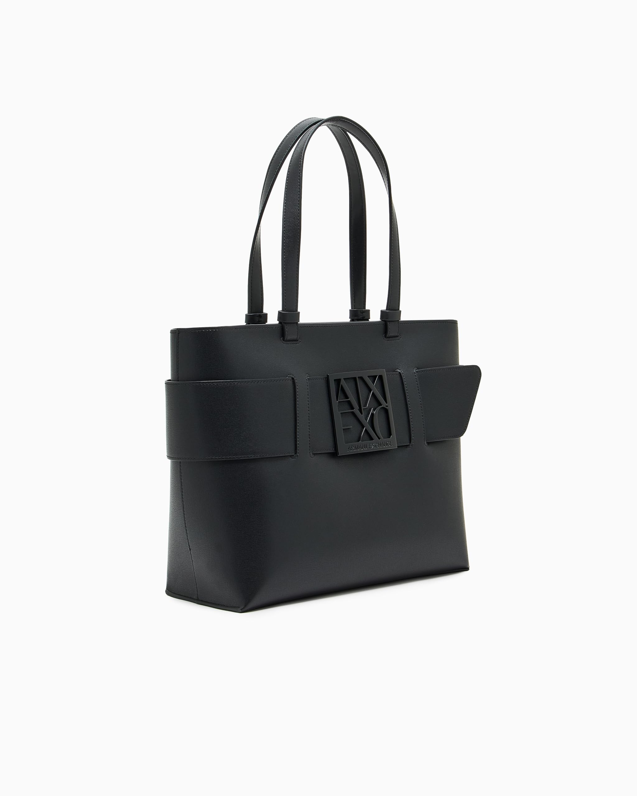 Armani Exchange Essential, Susy, square logo, Achats S aux femmes, Black,