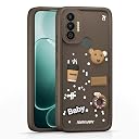 Pikkme Back Cover for Tecno Spark 7 / 7T | 3D Bear Silicone Cute & Fun Coffee Cartoon | Full Body Protection Bumper Case (Brown) gallery image