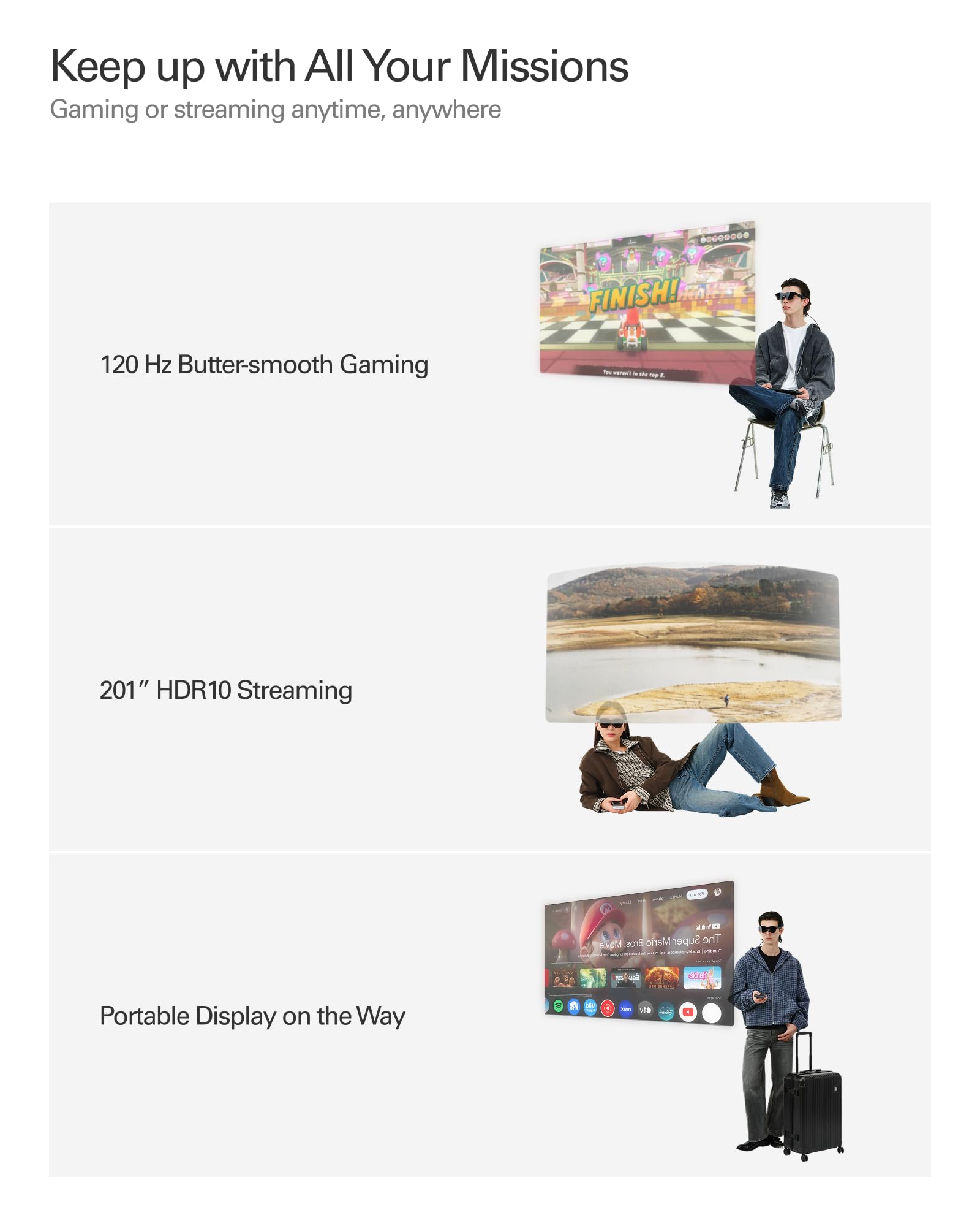 RayNeo Air 4 Pro AR/XR Glasses, HDR10 Display, Vision 4000 Chip, 201" Virtual Cinema, Audio by Bang & Olufsen, 3D Movies & Gaming Smart Glasses for iPhone 17,16,15/Android/Mac/Steam Deck/PS4/5 — view 13
