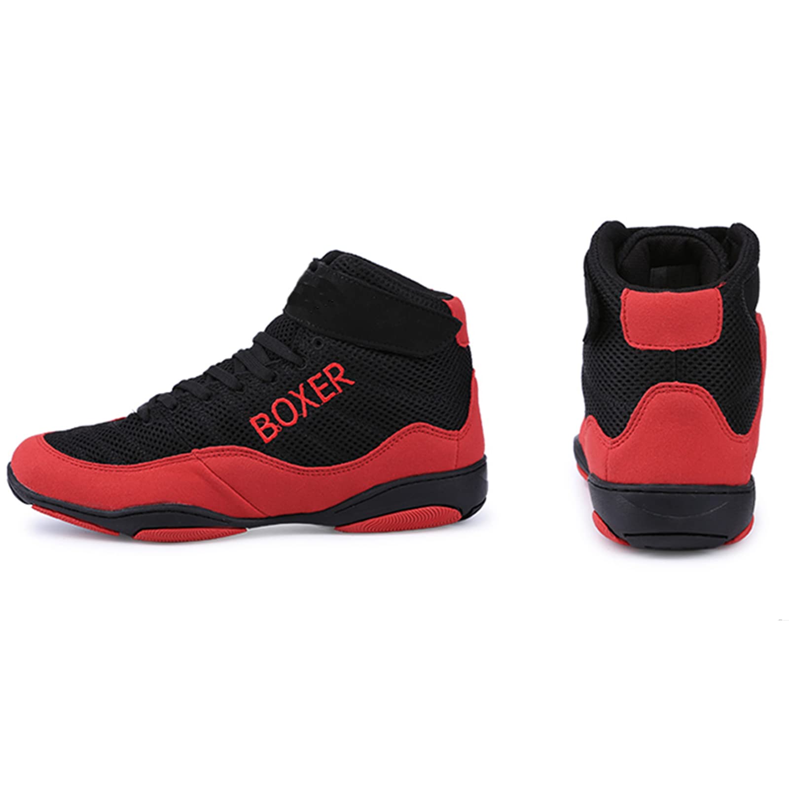 SDEQA Botas De Boxeo Adultos Niños Botas De Combate De Lucha Libre Ligera De Goma Transpirable Zapatos De Escalada
