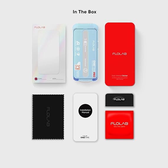 FLOLAB NanoArmour ONETIME PRO for iPhone 17 Screen Protector, Anti-Reflective, PolarSpectra Anti-Rainbow, 3D Tempered Glass, Edge Reinforced, Easy Install, Smooth