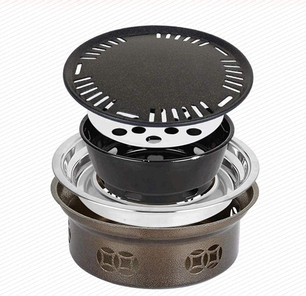 Praktyczny domowy Okrągły Grill węglowy Przenośne narzędzie do grillowania Gotowanie na zewnątrz Kemping Piesze wycieczki Piknik Patio 34,5 x 11,5 cm