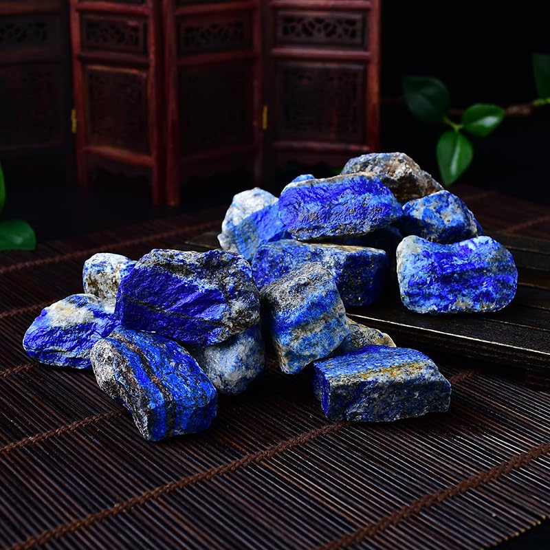 Naturalny Lapis Lazuli i Surowe Kryształy Mieszanka 1000g | Kamienie do dyfuzora aromaterapeutycznego, szorstki wystrój kryształowy, dekoracyjny wypełniacz do wazonu,