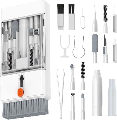 22-in-1 Keyboard Cleaning Set, Electronics Devices Cleaning Tool, All-in-1 Keyboard Cleaner, Multifunctional Electronics Cleaner Tool with Brush for Headphones, Cell Phones, Keyboards, Tablets