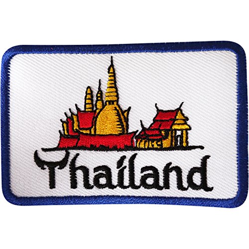 Thailand-Aufnäher zum Aufbügeln, besticktes Abzeichen mit Bangkok-Motiv, Stickerei-Applikation