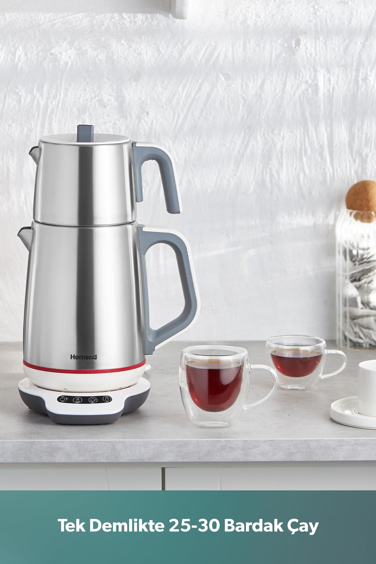Homend Royaltea 1709H Dokunmatik Konuşan Çelik Çay Makinesi Inox
