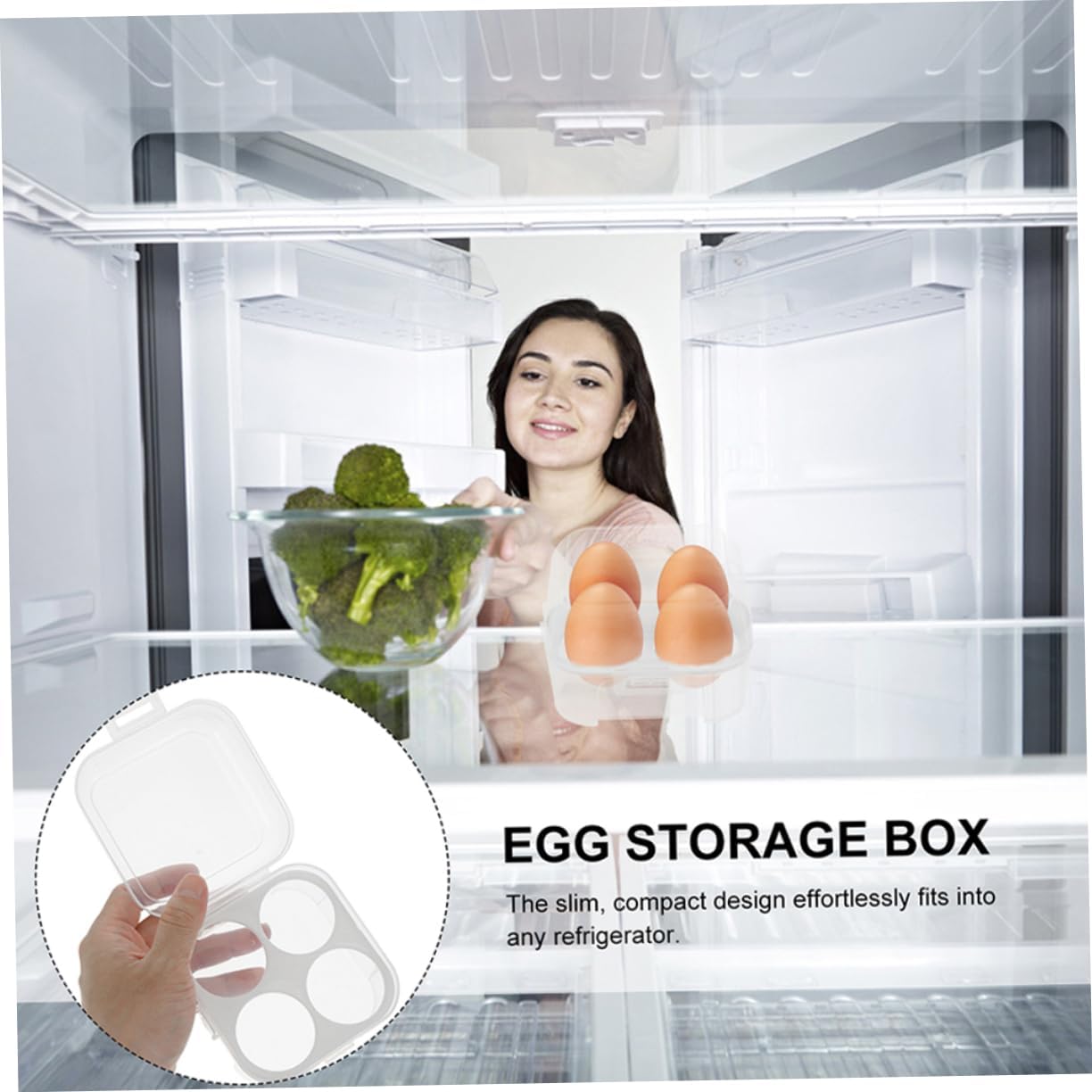 Gadpiparty 8pcs Portable Storage Containers Holders for Refrigerator Lightweight and Stackable Cases for Camping Hiking and Picnics Capacity