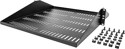 Miniatura 6 de StarTech. com Estante para servidores 2U, bandeja voladiza universal ventilada para estante de equipo de red de 19 pulgadas, acero resistente,