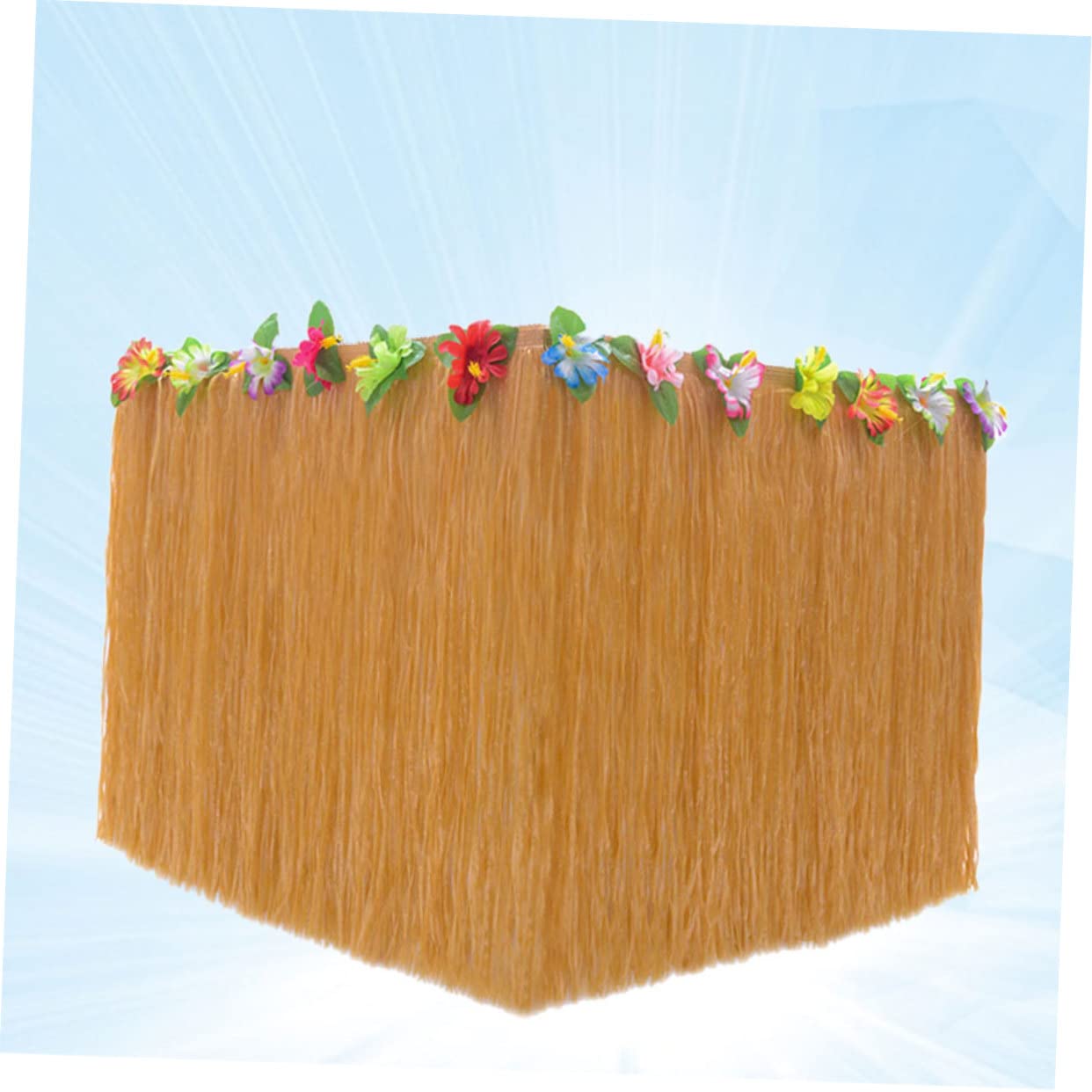 HOLIDYOYO Lightweight 41PCs Hawaii Table Skirt Cover with Artificial Monstera Leaf