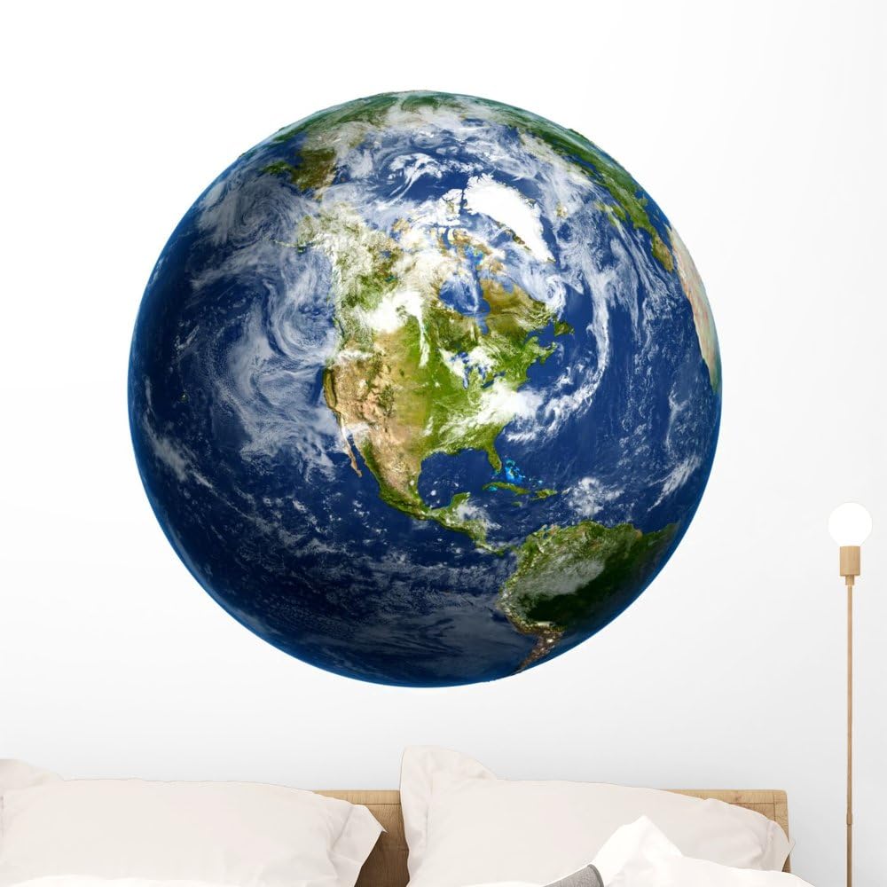 Wallmonkeys FOT-81510392-24 WM362770 Planet Earth Peel and Stick Wall Decals H x 24 in W, 24" 24" W-Medium
