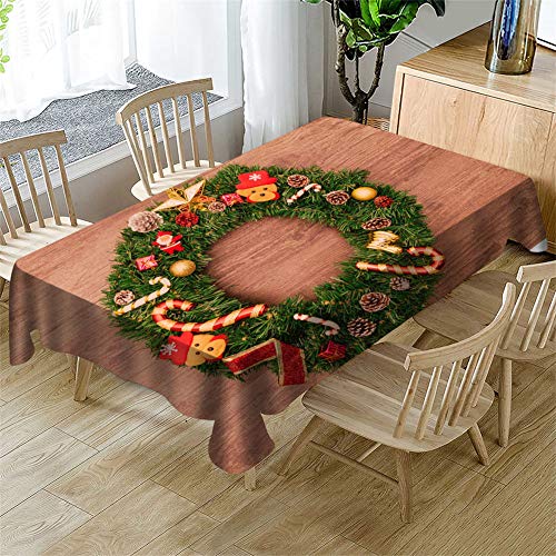 Morbuy Tischdecken Weihnachten, 3D Tanne Zeder Drucken Tischdecke Rechteckig…