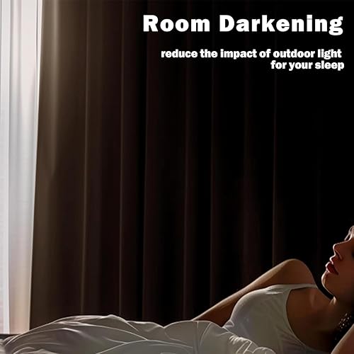Miniatura 2 de YoungsTex Cortinas opacas para dormitorio, con aislamiento térmico y ojales, cortinas de oscurecimiento y reducción de ruido para sala de estar, 2