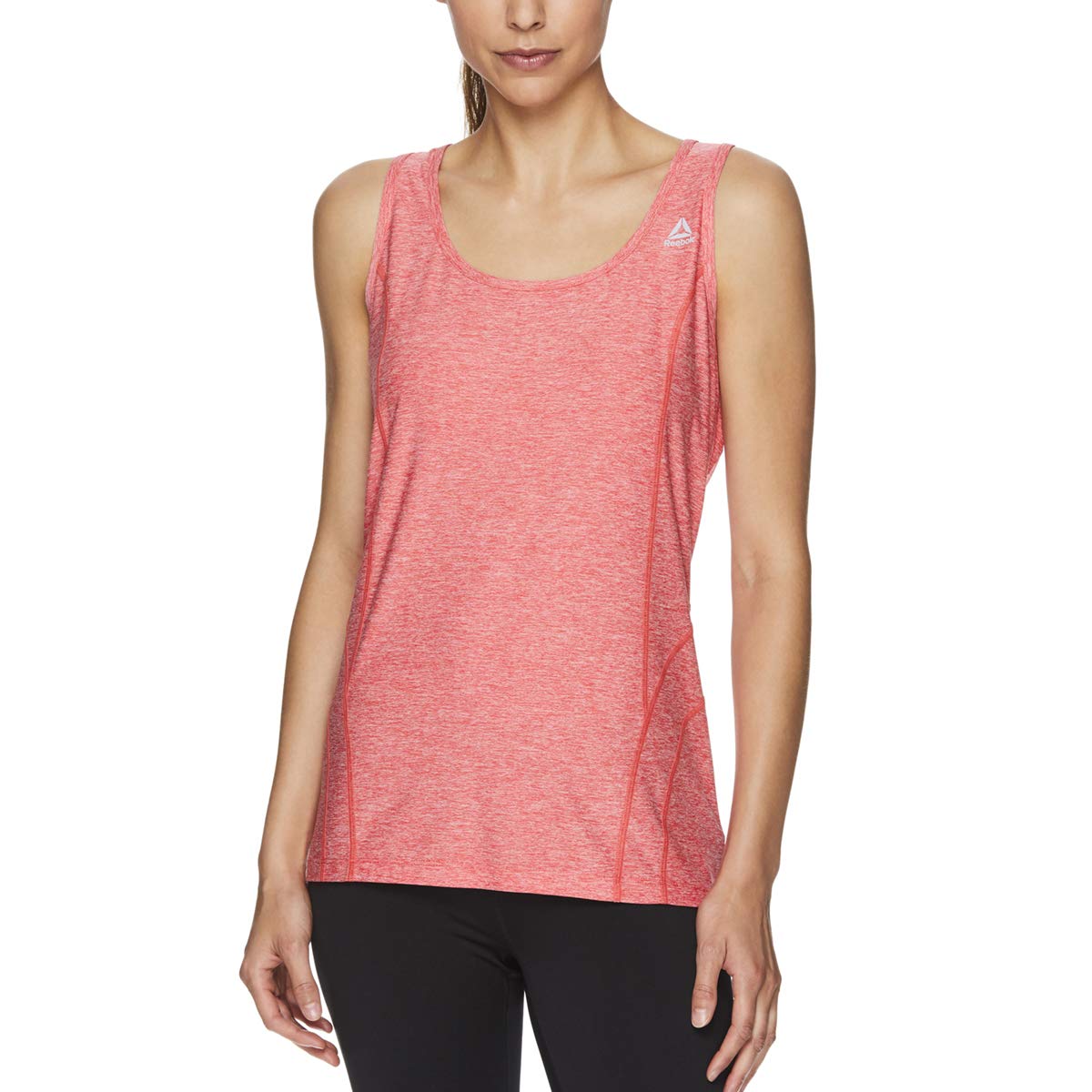 Reebok Damska koszulka bez rękawów Dynamic Fitted Performance Racerback, Rosa Claro