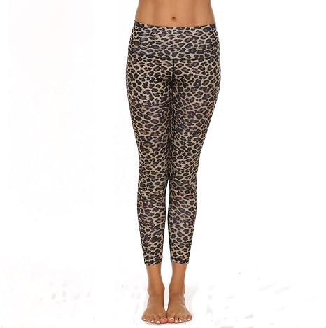 Women Yoga Pants Casual Skinny Leopard 